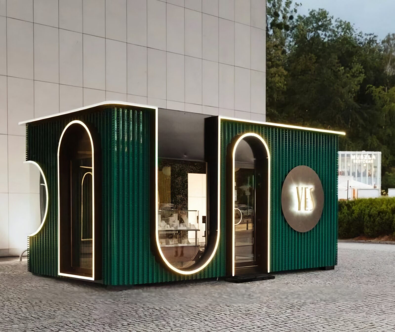 Modular food and beverage kiosk on wheels or stationary